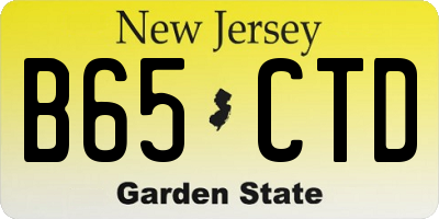 NJ license plate B65CTD