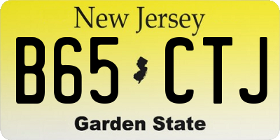 NJ license plate B65CTJ
