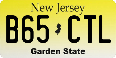 NJ license plate B65CTL
