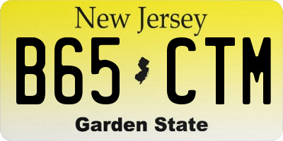 NJ license plate B65CTM