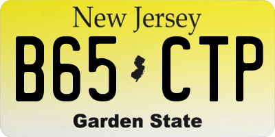 NJ license plate B65CTP