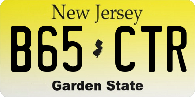 NJ license plate B65CTR