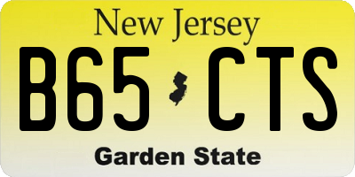 NJ license plate B65CTS