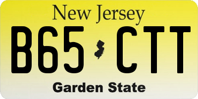 NJ license plate B65CTT