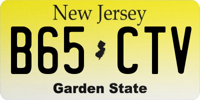 NJ license plate B65CTV