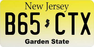 NJ license plate B65CTX