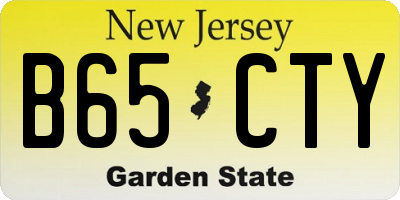 NJ license plate B65CTY