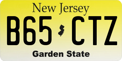 NJ license plate B65CTZ