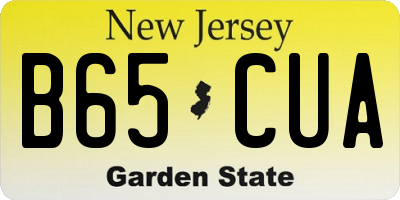 NJ license plate B65CUA