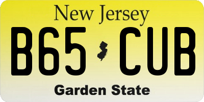 NJ license plate B65CUB