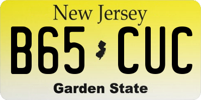 NJ license plate B65CUC
