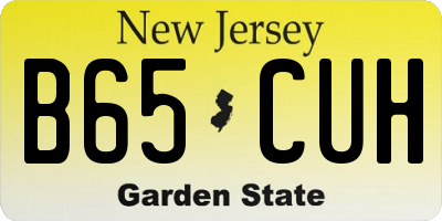 NJ license plate B65CUH