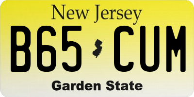 NJ license plate B65CUM