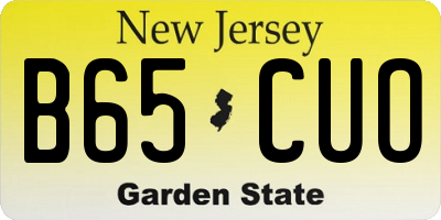 NJ license plate B65CUO
