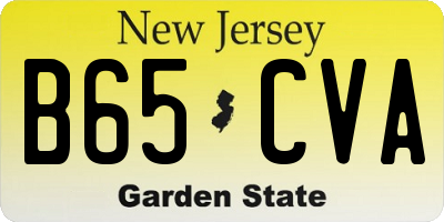 NJ license plate B65CVA