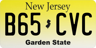 NJ license plate B65CVC