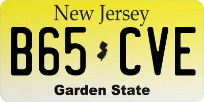 NJ license plate B65CVE