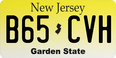 NJ license plate B65CVH
