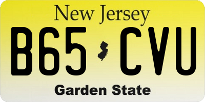 NJ license plate B65CVU