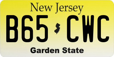 NJ license plate B65CWC