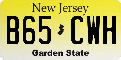 NJ license plate B65CWH