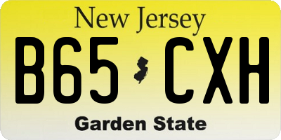 NJ license plate B65CXH