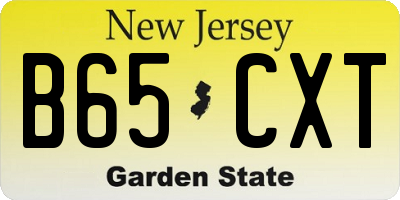 NJ license plate B65CXT