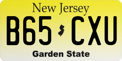 NJ license plate B65CXU