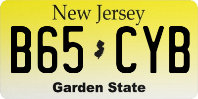 NJ license plate B65CYB