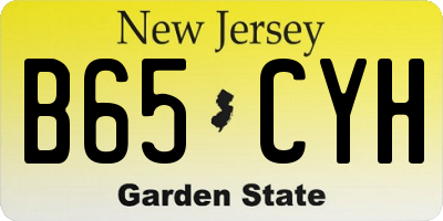 NJ license plate B65CYH