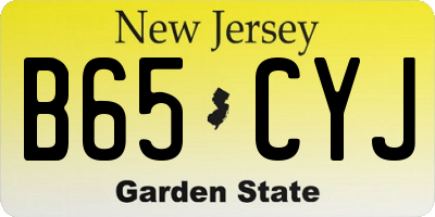 NJ license plate B65CYJ