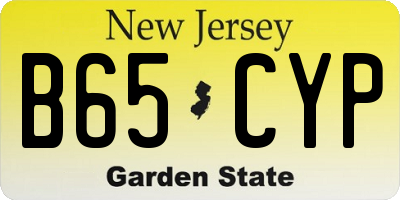 NJ license plate B65CYP