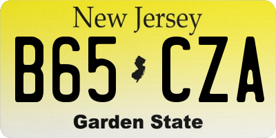 NJ license plate B65CZA