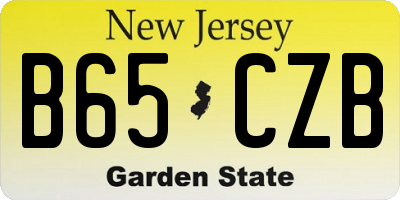 NJ license plate B65CZB