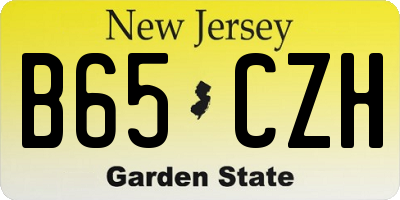 NJ license plate B65CZH