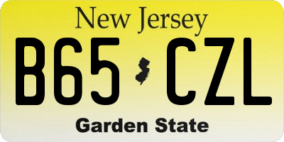NJ license plate B65CZL