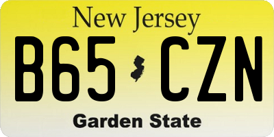 NJ license plate B65CZN