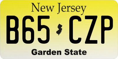 NJ license plate B65CZP