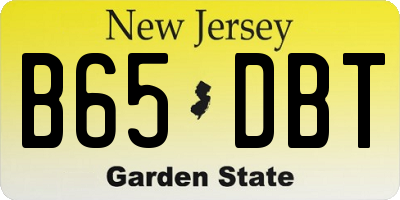 NJ license plate B65DBT
