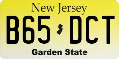 NJ license plate B65DCT