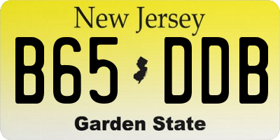 NJ license plate B65DDB