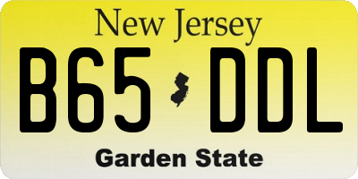 NJ license plate B65DDL