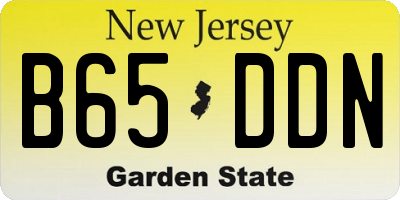 NJ license plate B65DDN
