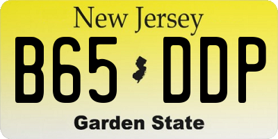 NJ license plate B65DDP