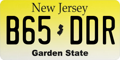 NJ license plate B65DDR