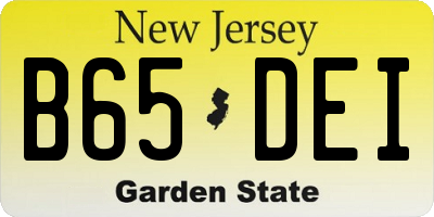 NJ license plate B65DEI