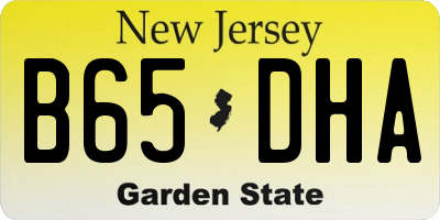 NJ license plate B65DHA
