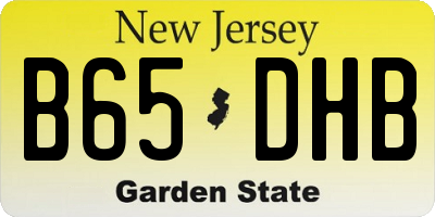 NJ license plate B65DHB