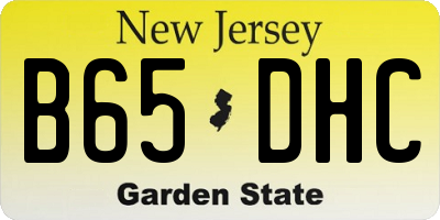NJ license plate B65DHC