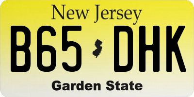 NJ license plate B65DHK